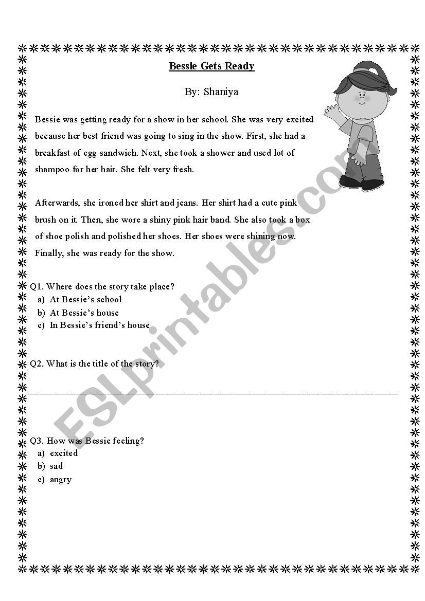 Reading Comprehension  worksheet