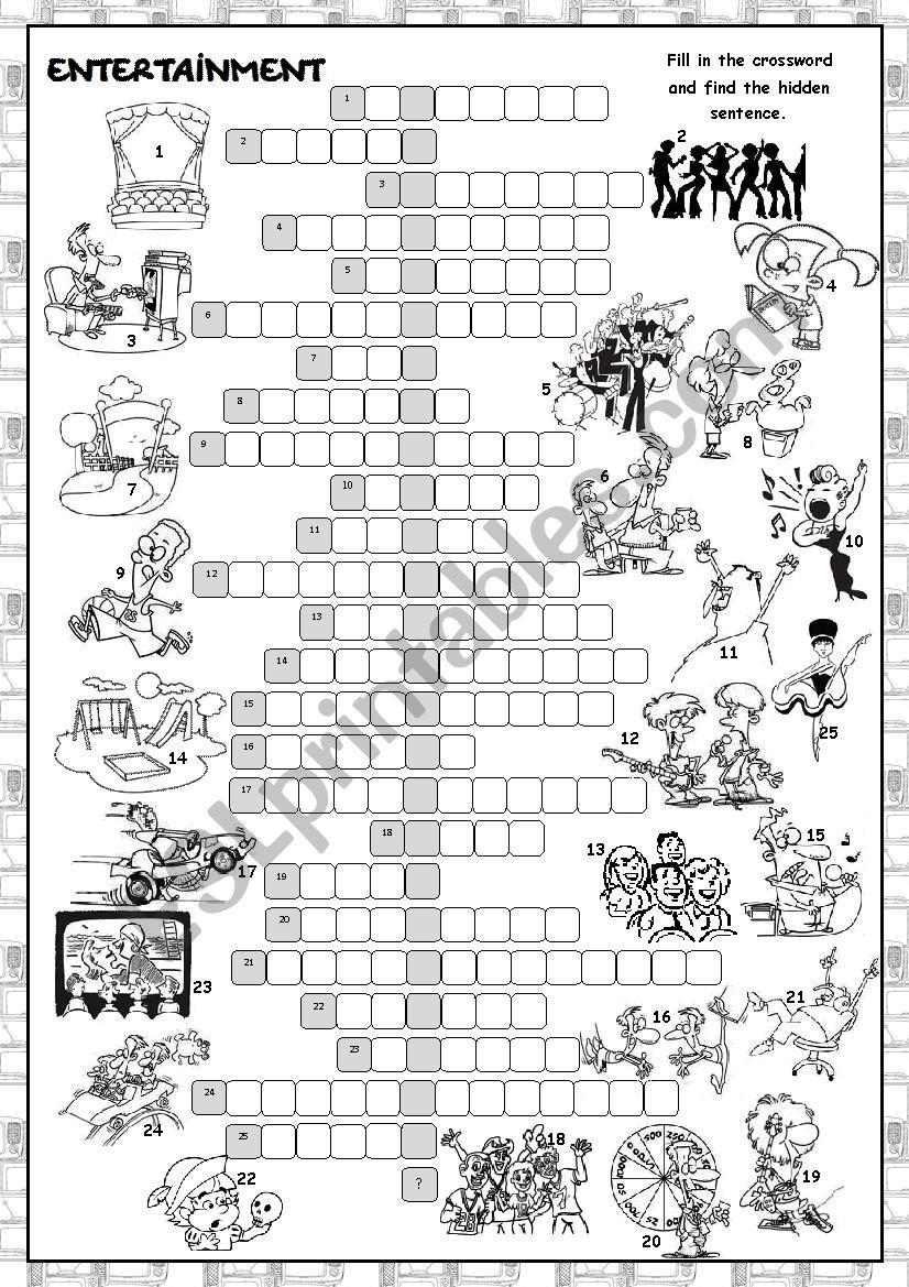 Entertainment Crossword Puzzle