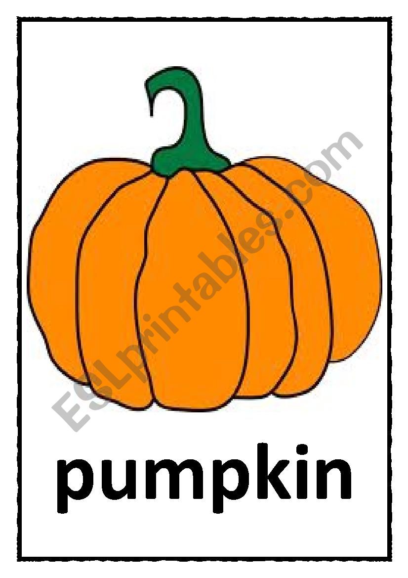 Halloween flashcard worksheet