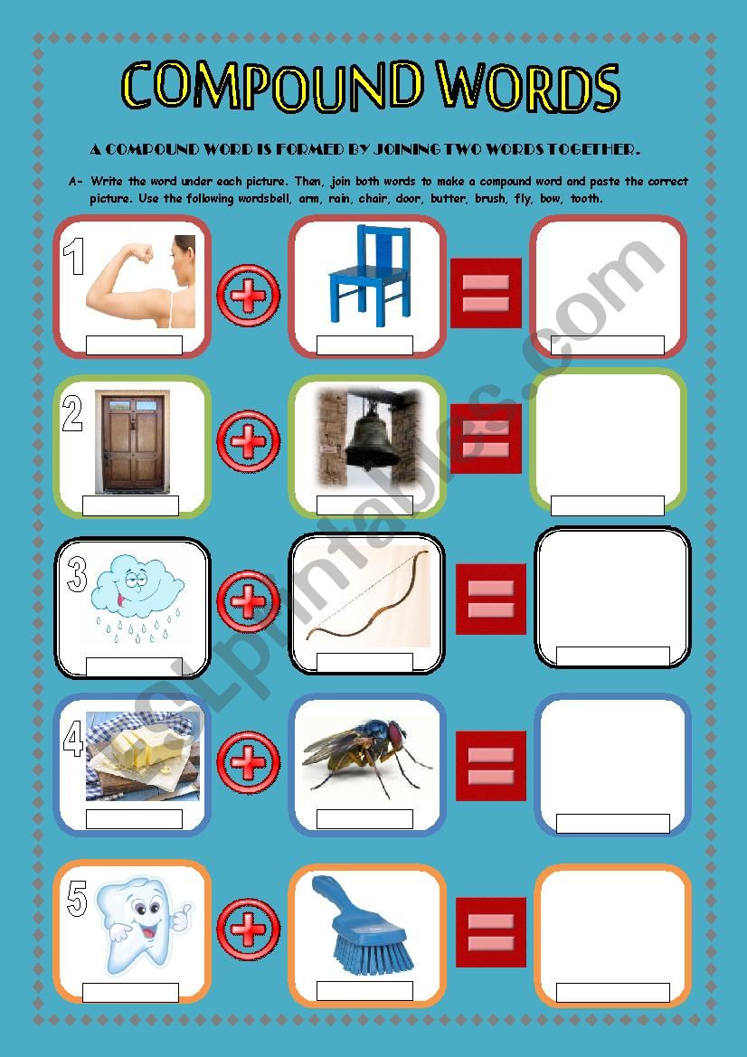 COMPOUND WORDS (Closed form) (5 pages)