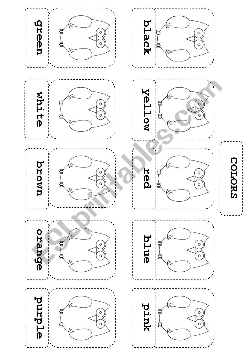 Color the owls worksheet