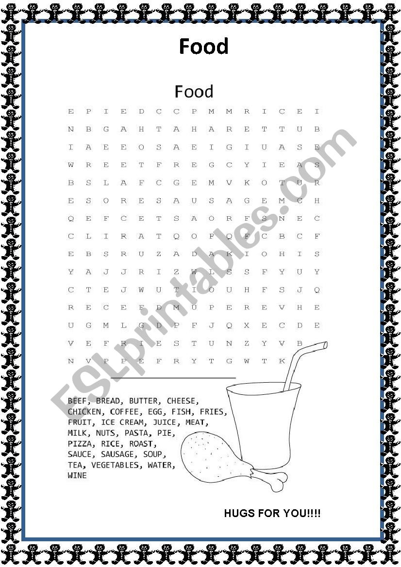 FOOD worksheet