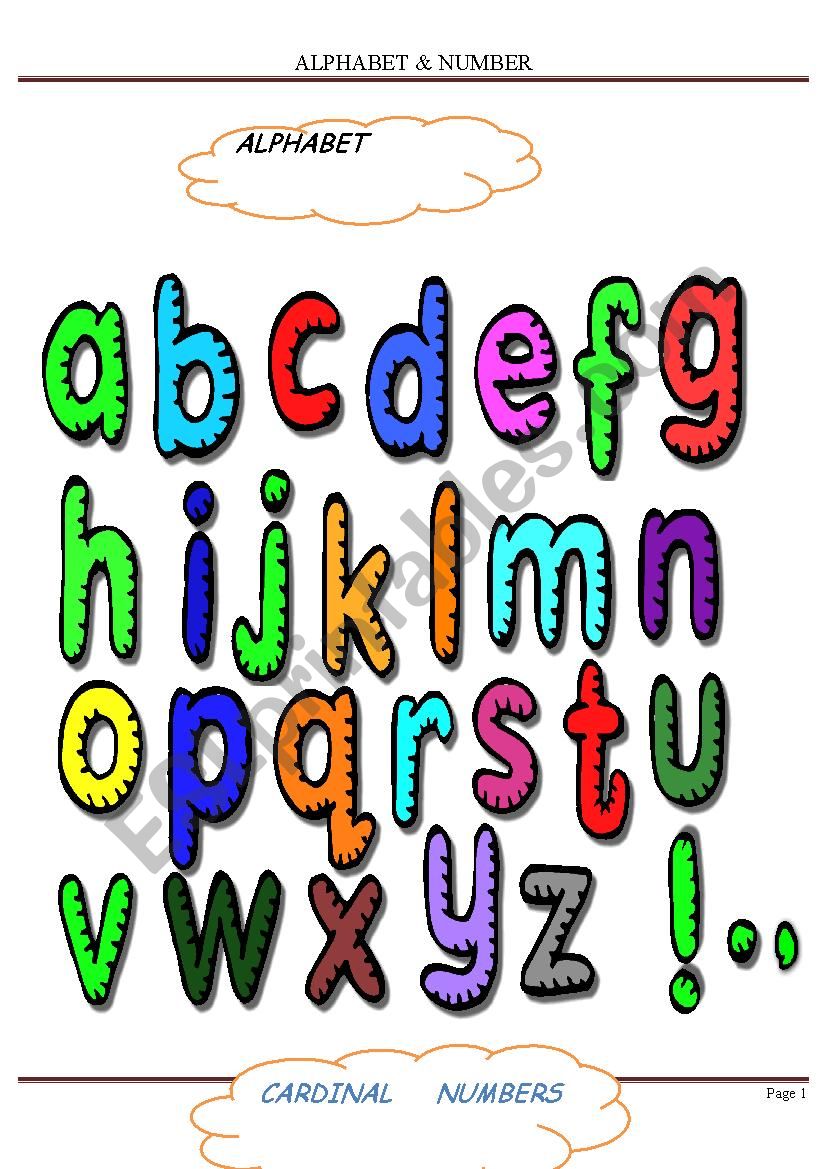 Printable Alphabet And Numbers