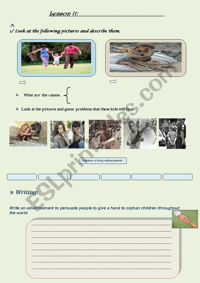 life without parents worksheet