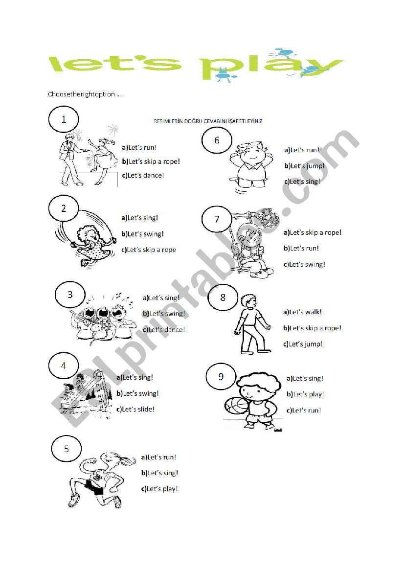 Lets ...? worksheet