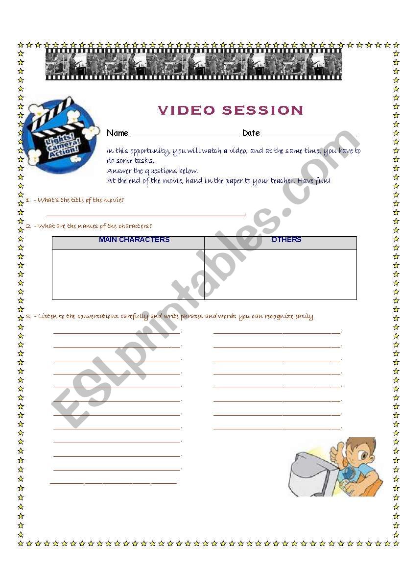 video worksheet worksheet