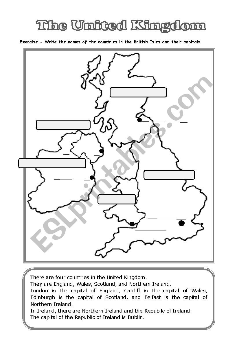 The United Kingdom worksheet