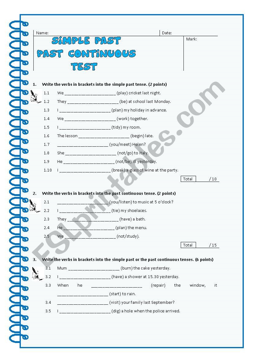 Past Simple / Past Continuous worksheet