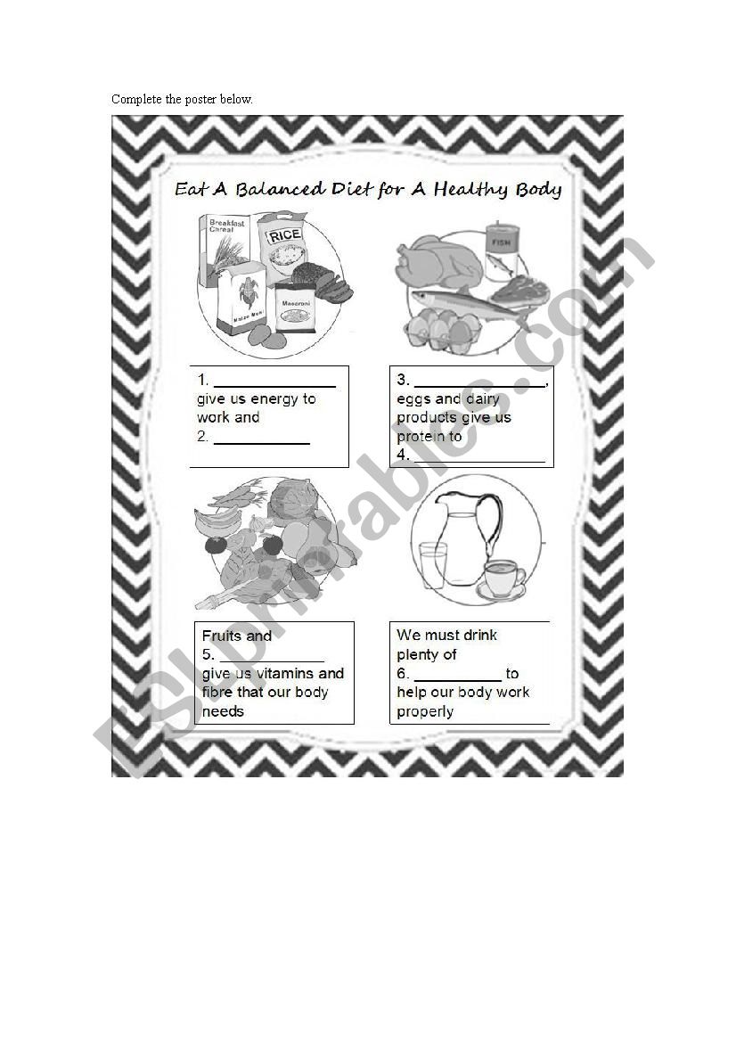 Healthy Lifestyle worksheet