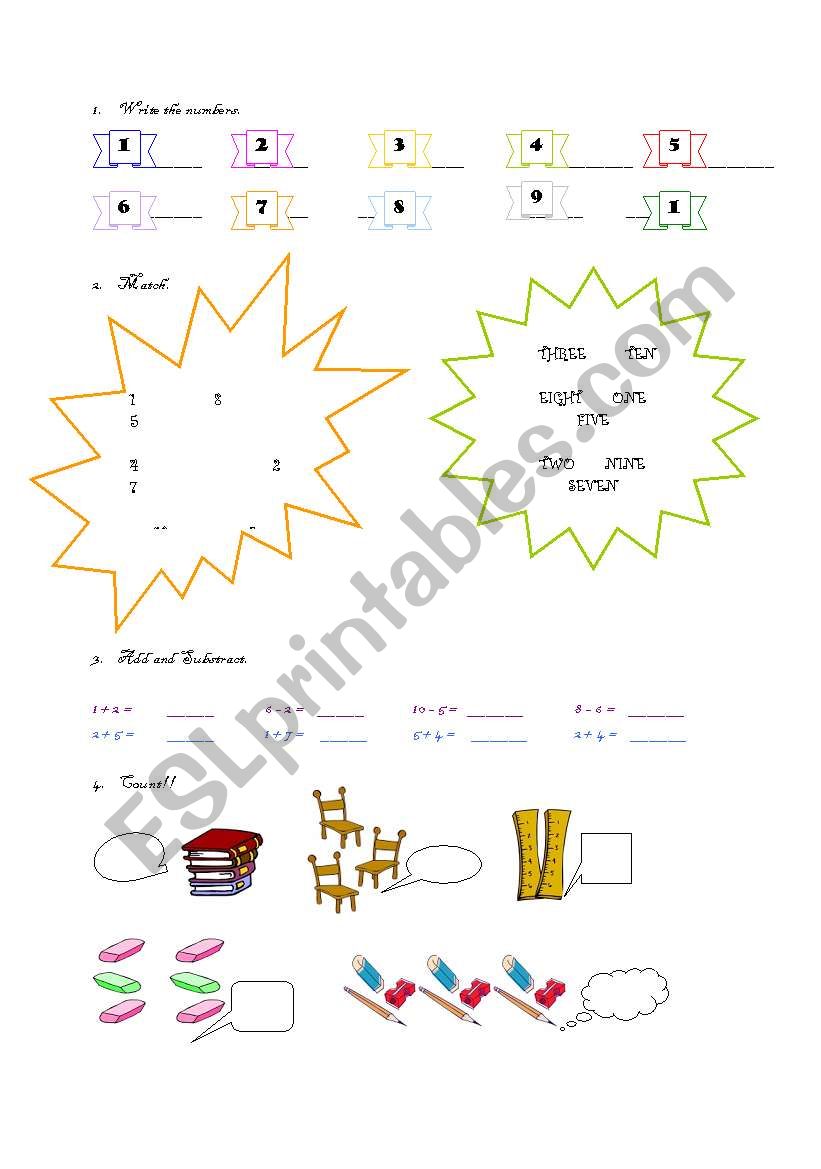 Numbers!! worksheet