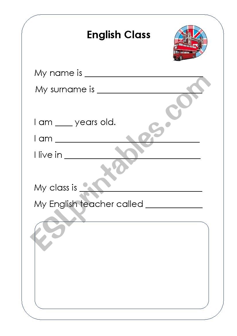 My identity worksheet