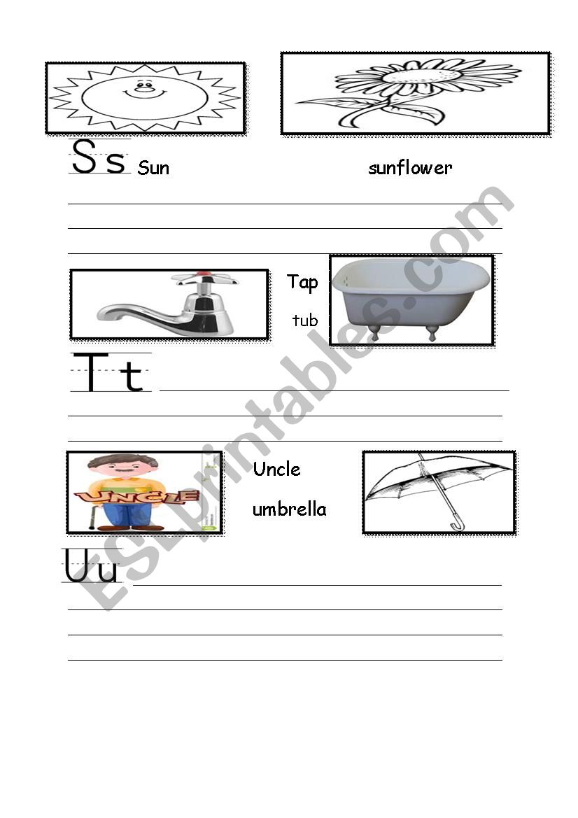 English Alphabet part 7 worksheet