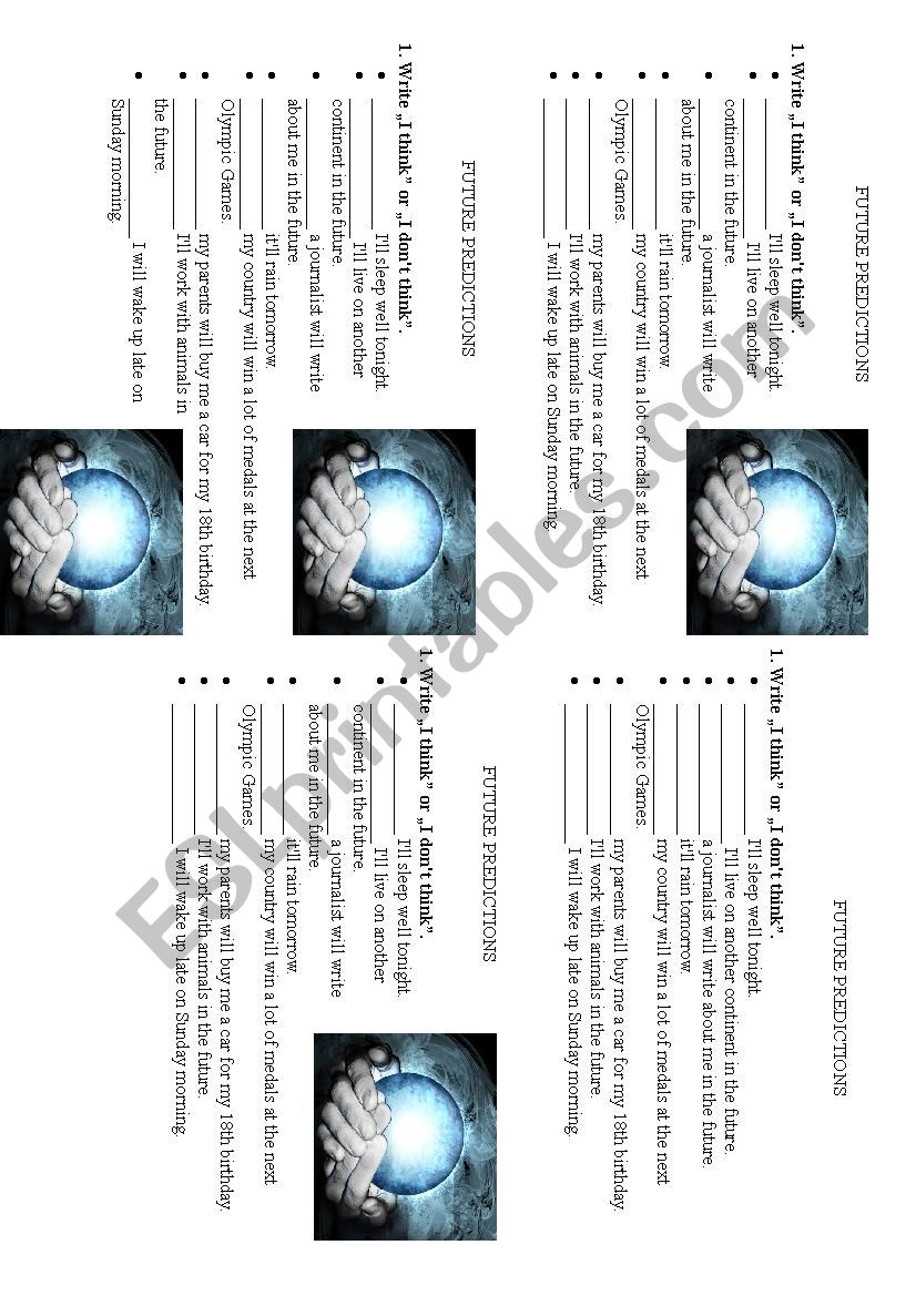 Will/ won´t - future predictions 