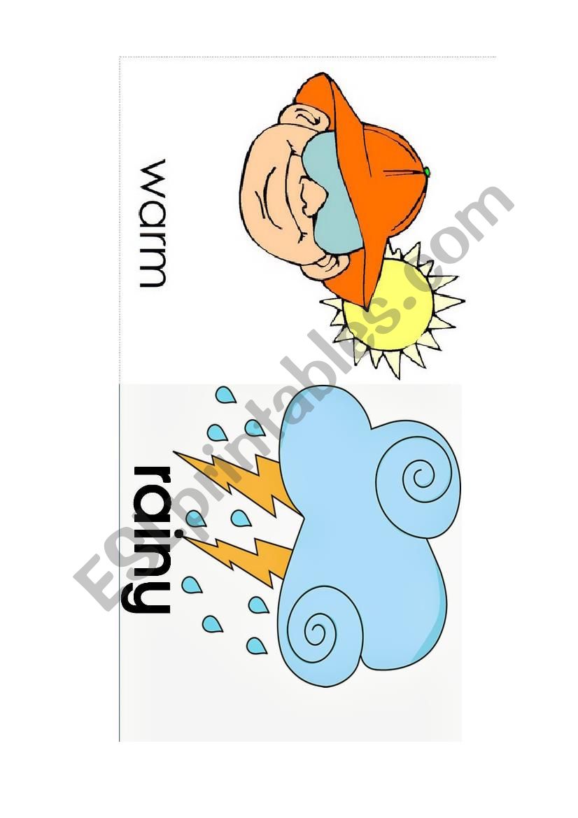 weather flashcards worksheet