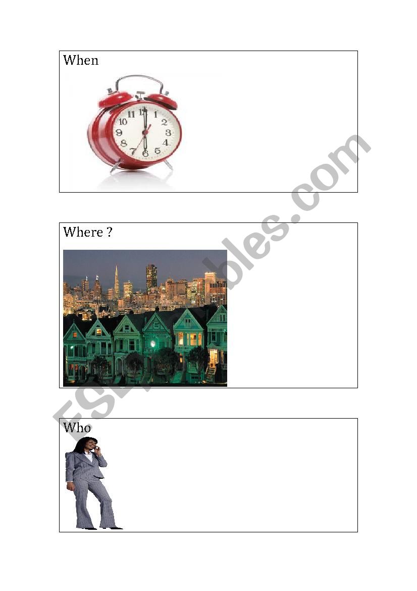 Question words with pictures  worksheet