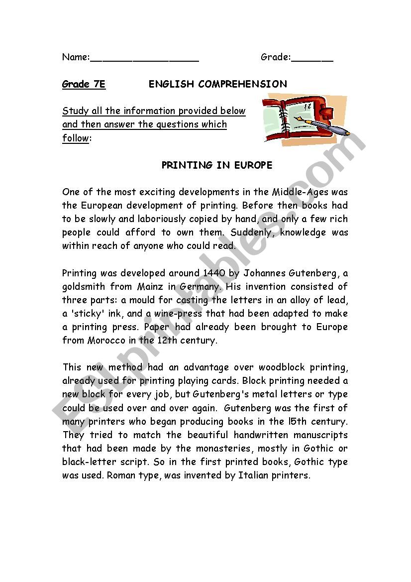 reading-comprehension-year-7-english-worksheets-with-answers-vrogue