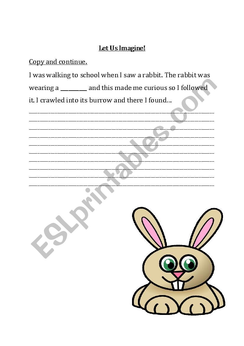 Let us imagine!  worksheet