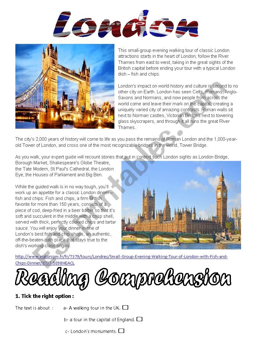 London  worksheet