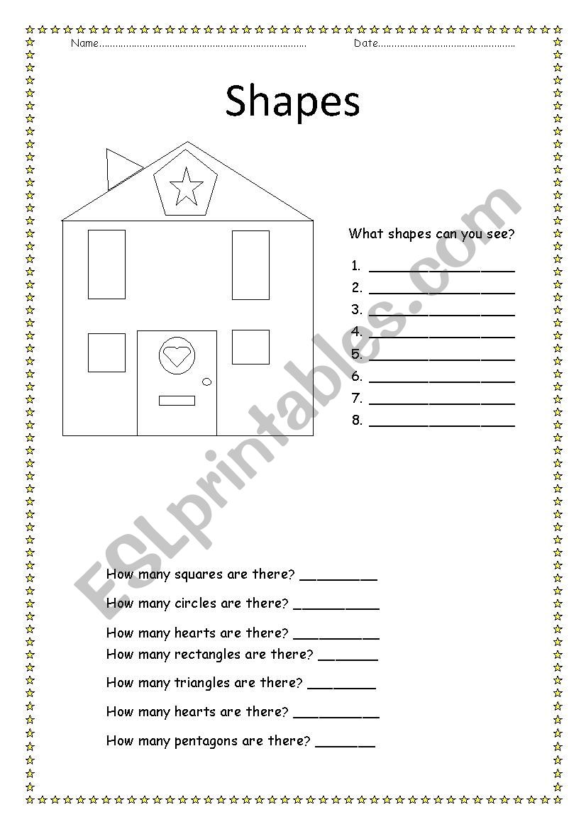 shapes worksheet