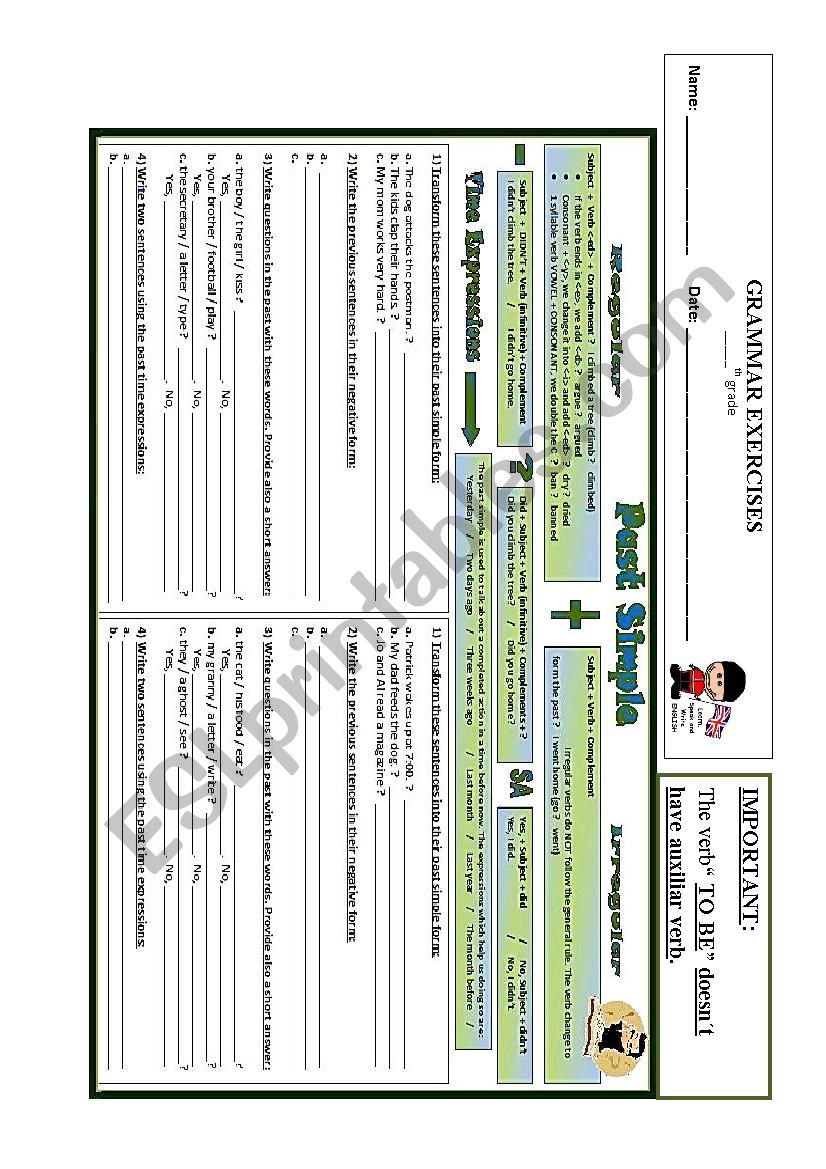Simple Past Tense worksheet