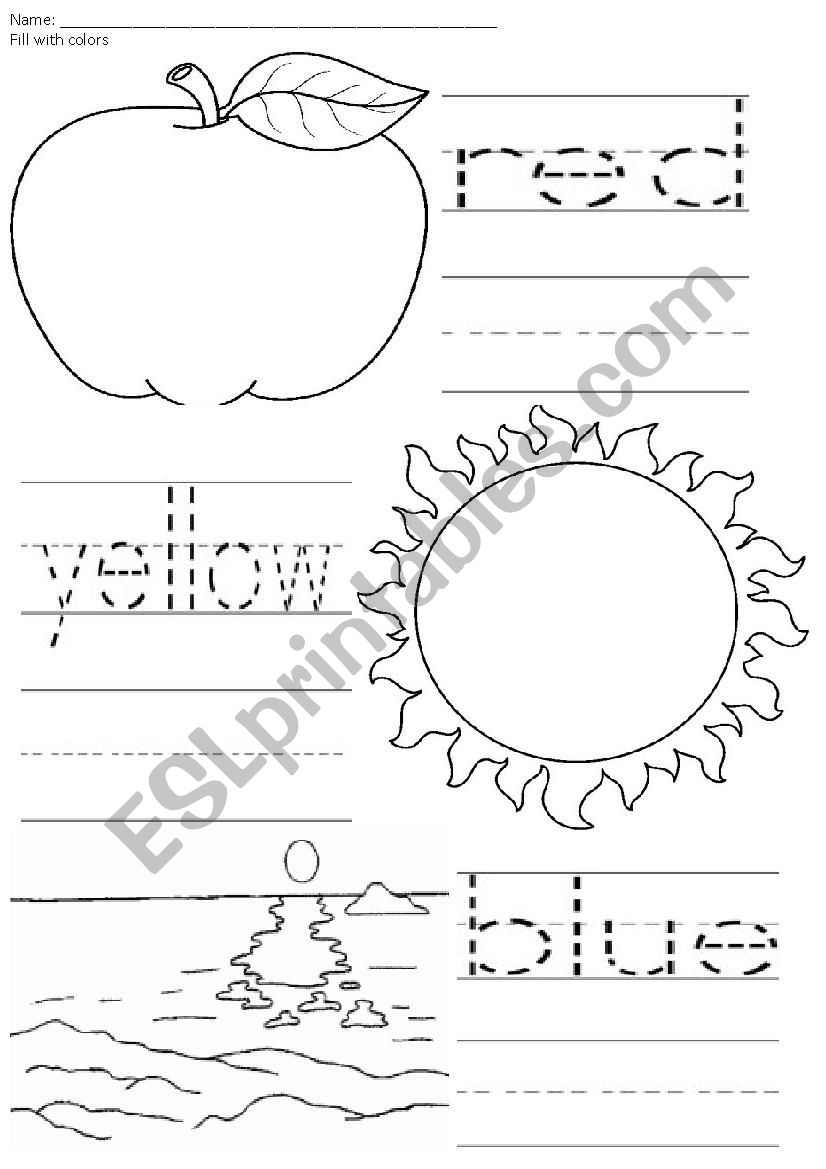 colors worksheet