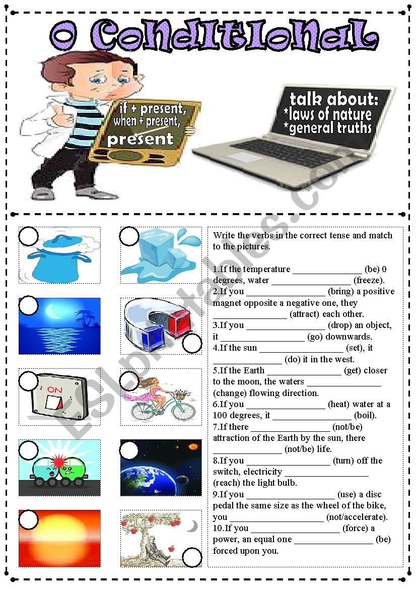 zero conditional worksheet