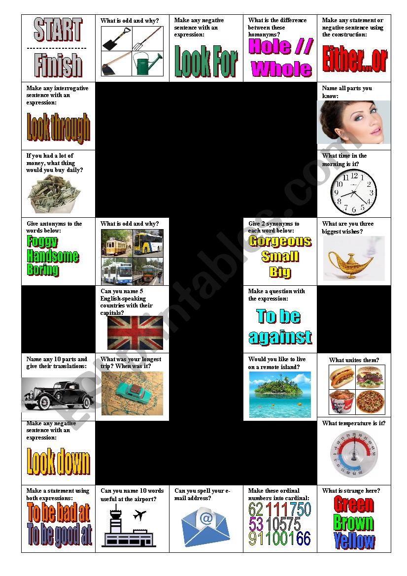 Various activities Board Game 01 Various activities Board Game 01