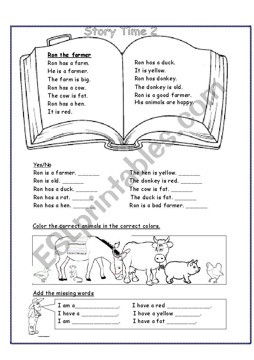 Ron -The farmer worksheet