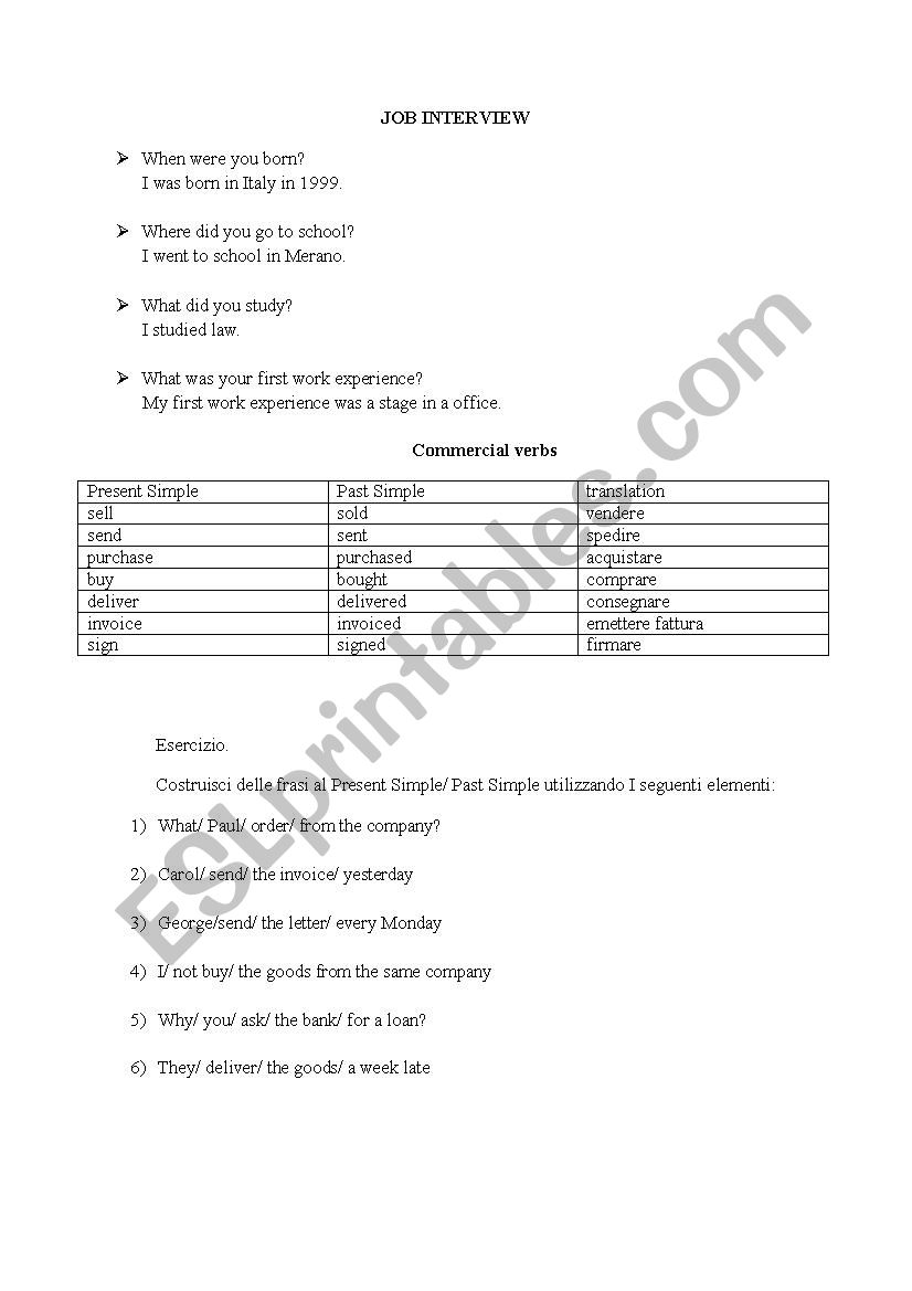 jobi nterview worksheet