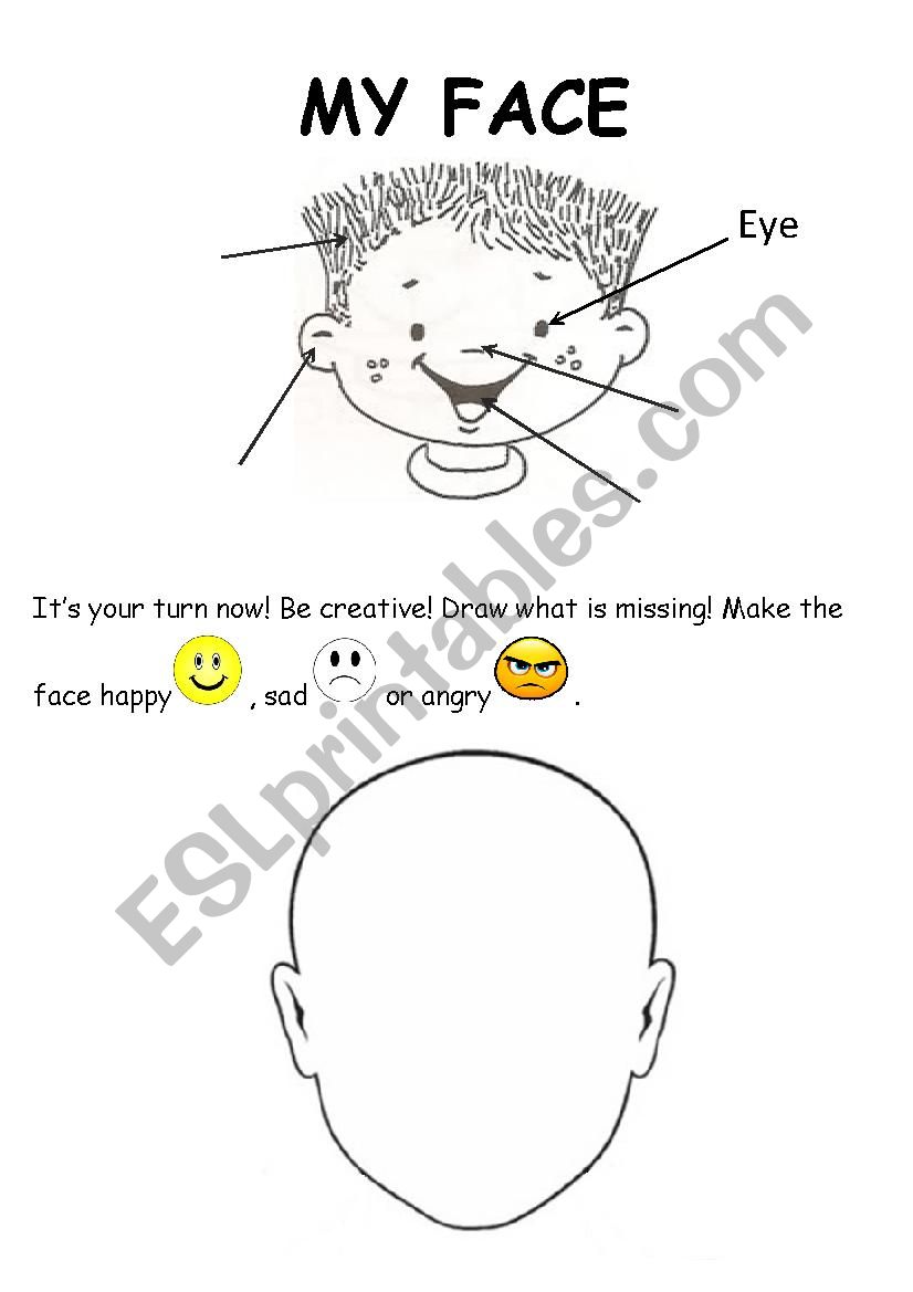 My face worksheet