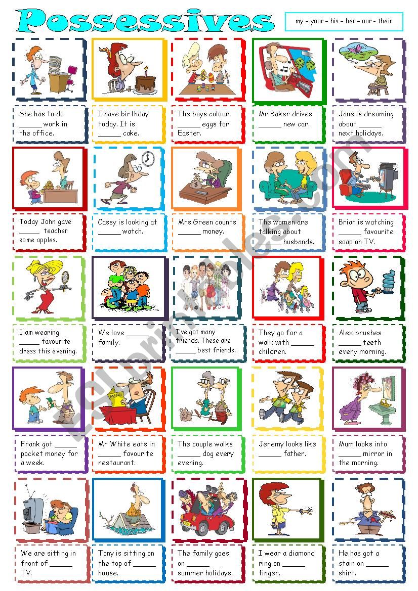 Possessives worksheet