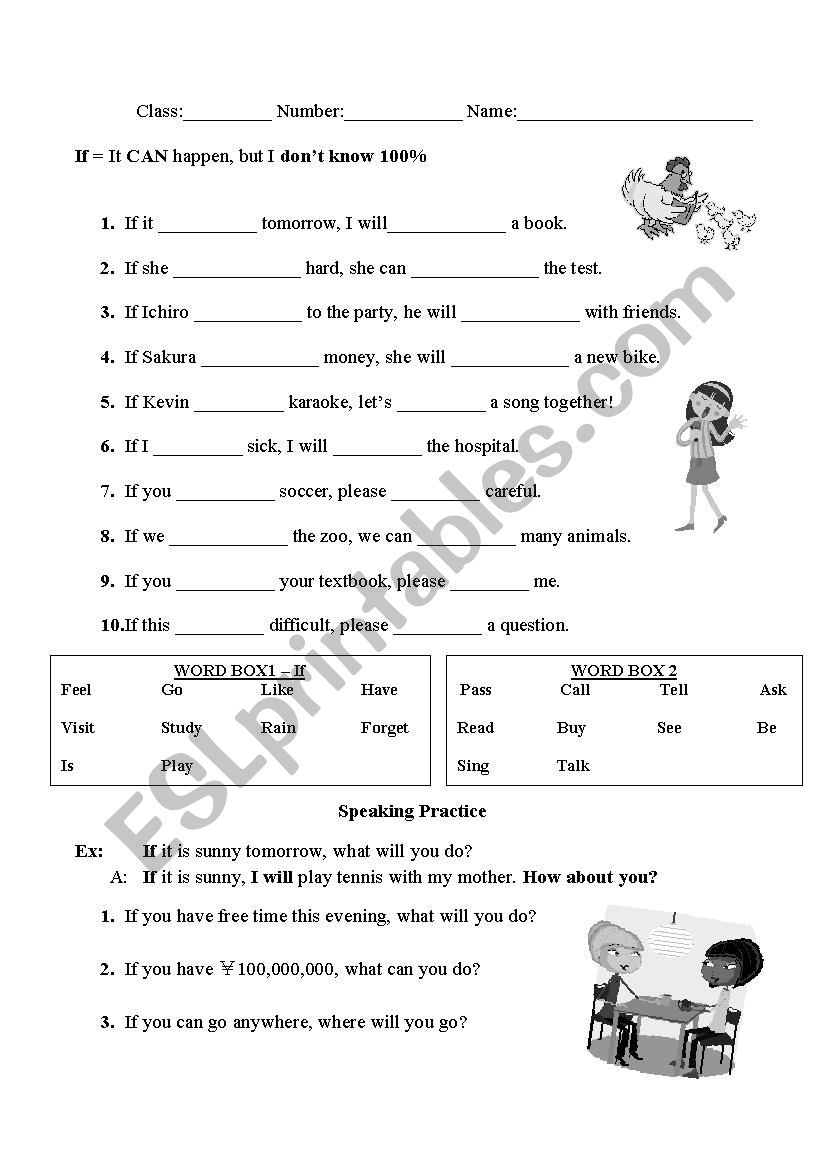 Writing Practice- Conditional: If...
