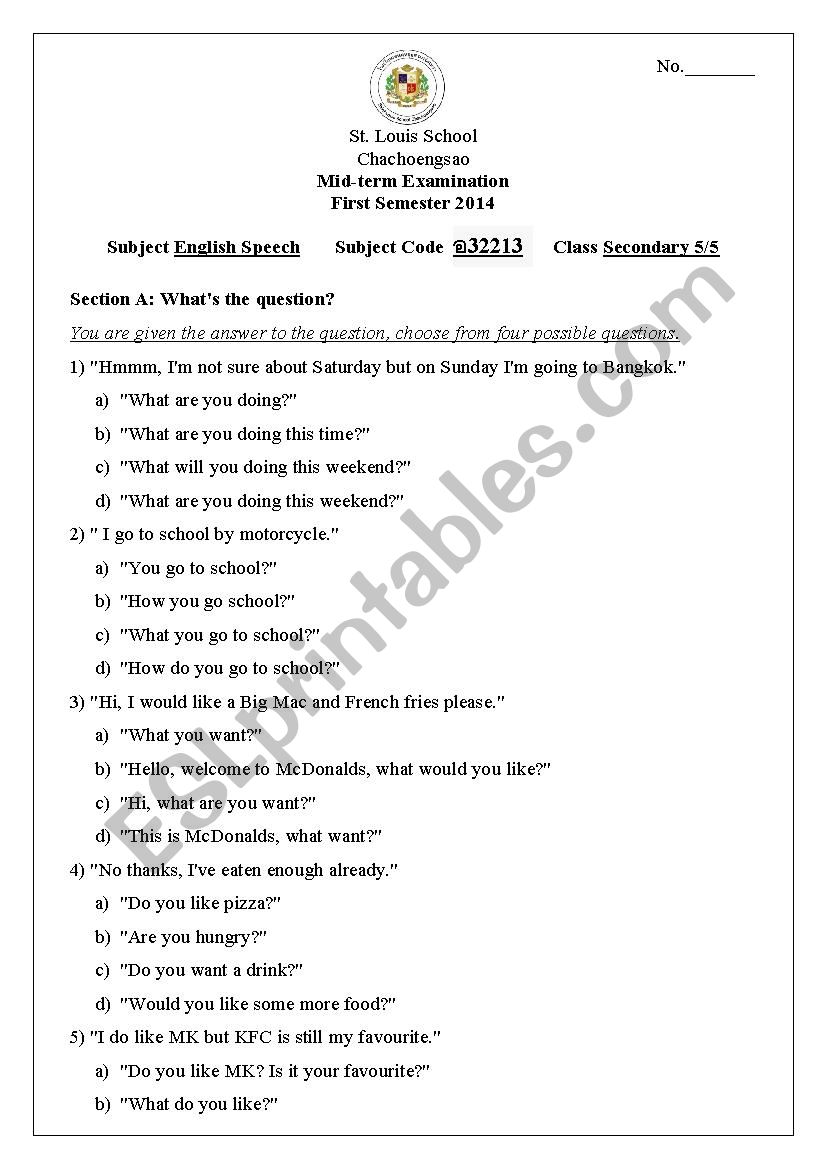 conversation-test-1-esl-worksheet-by-jpene2000