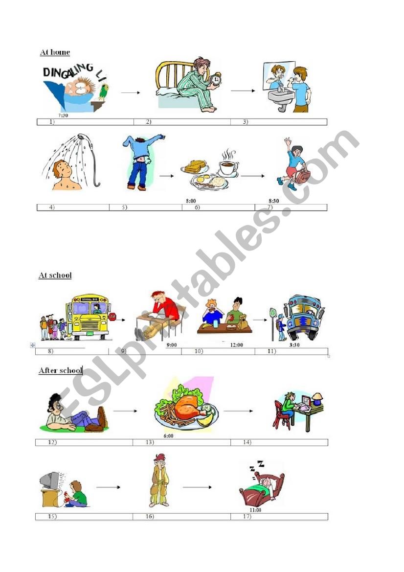 ROUTINE worksheet