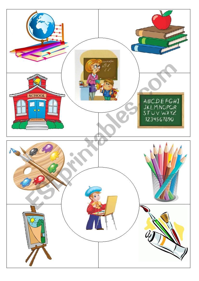 Job Puzzles Teacher&Painter worksheet