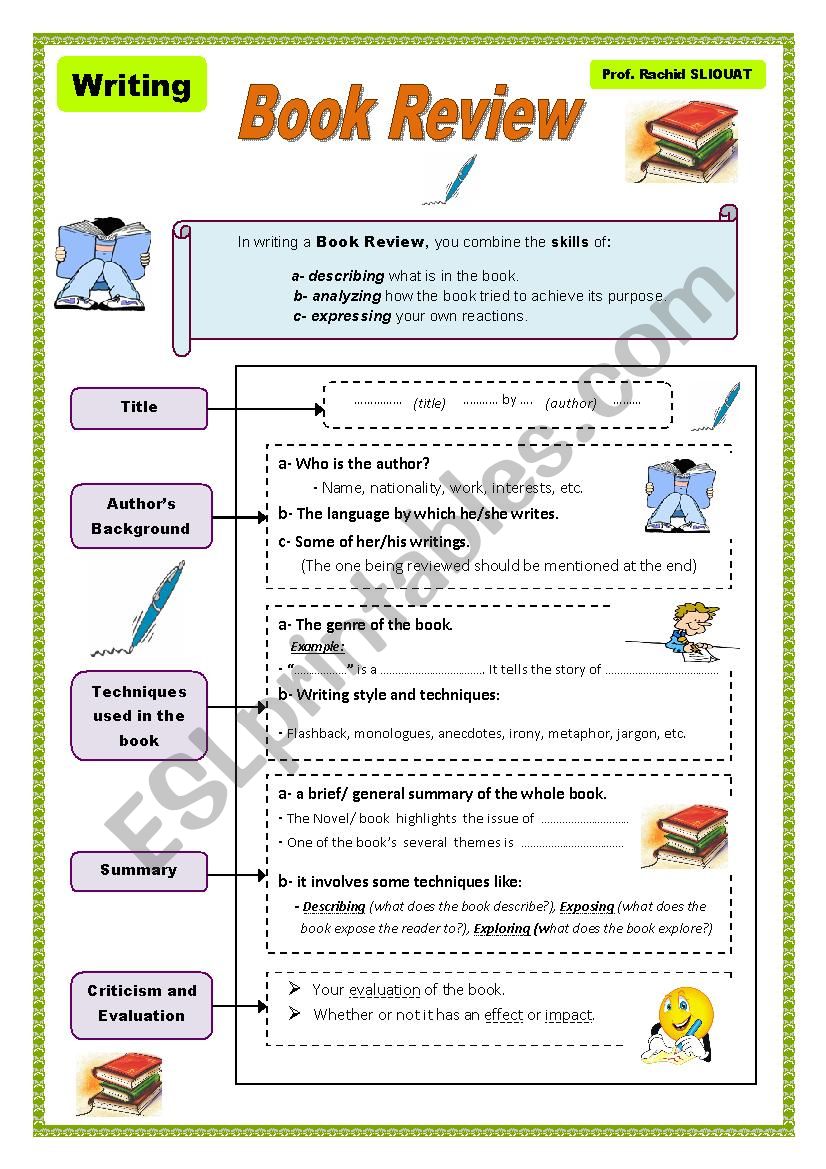 worksheet book review