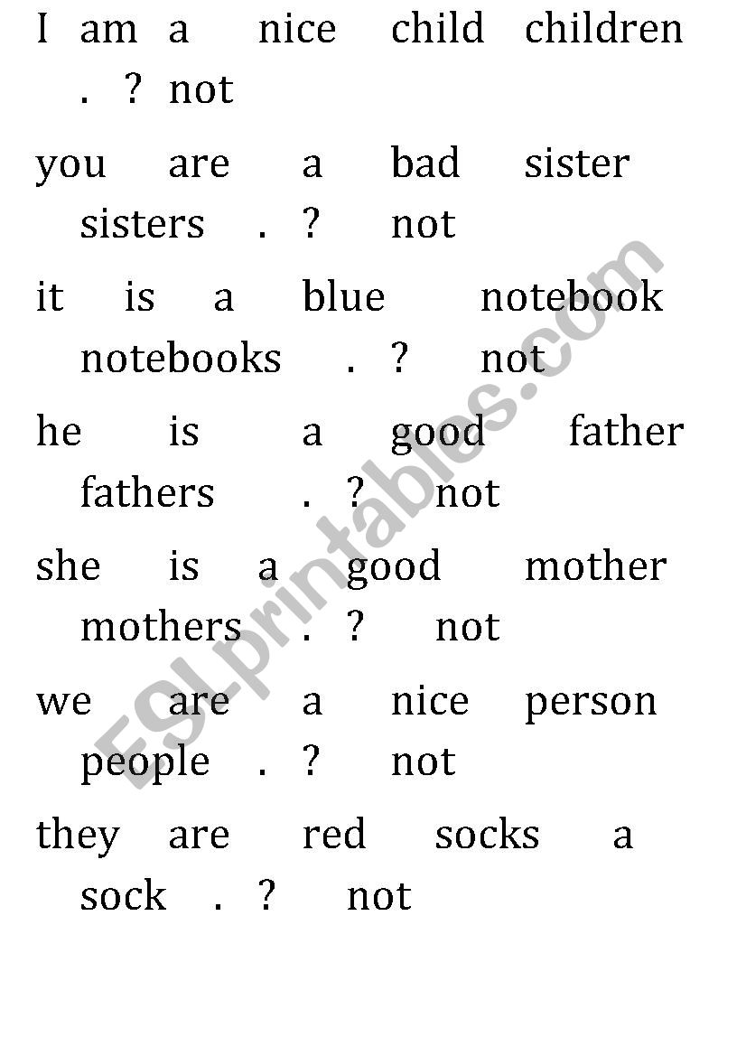 Present Simple Sentences With To Be