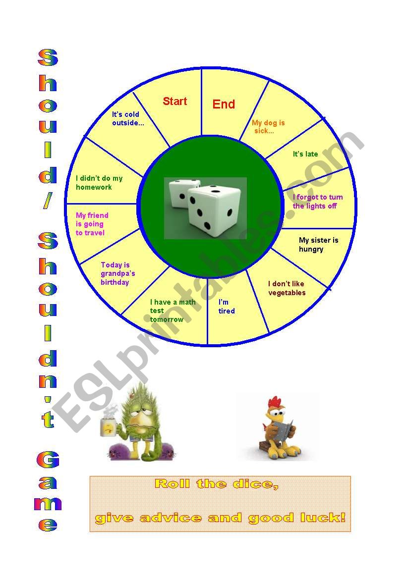 Modal Verbs Should and Shouldn't: Darts Game