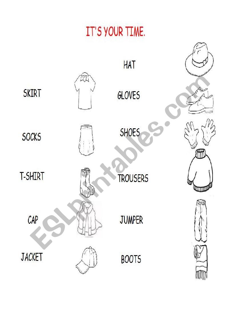 clothes worksheet