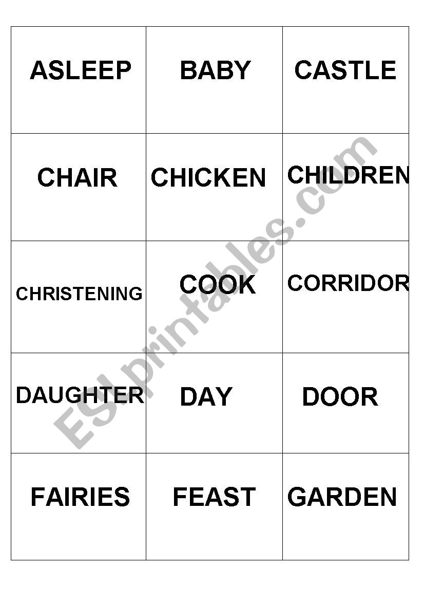 Memory Game - words (first part)