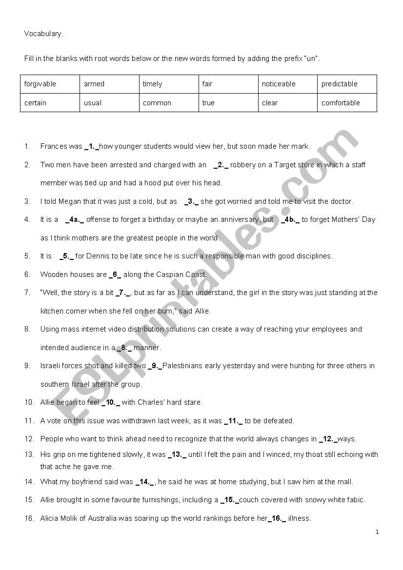 Prefix of 