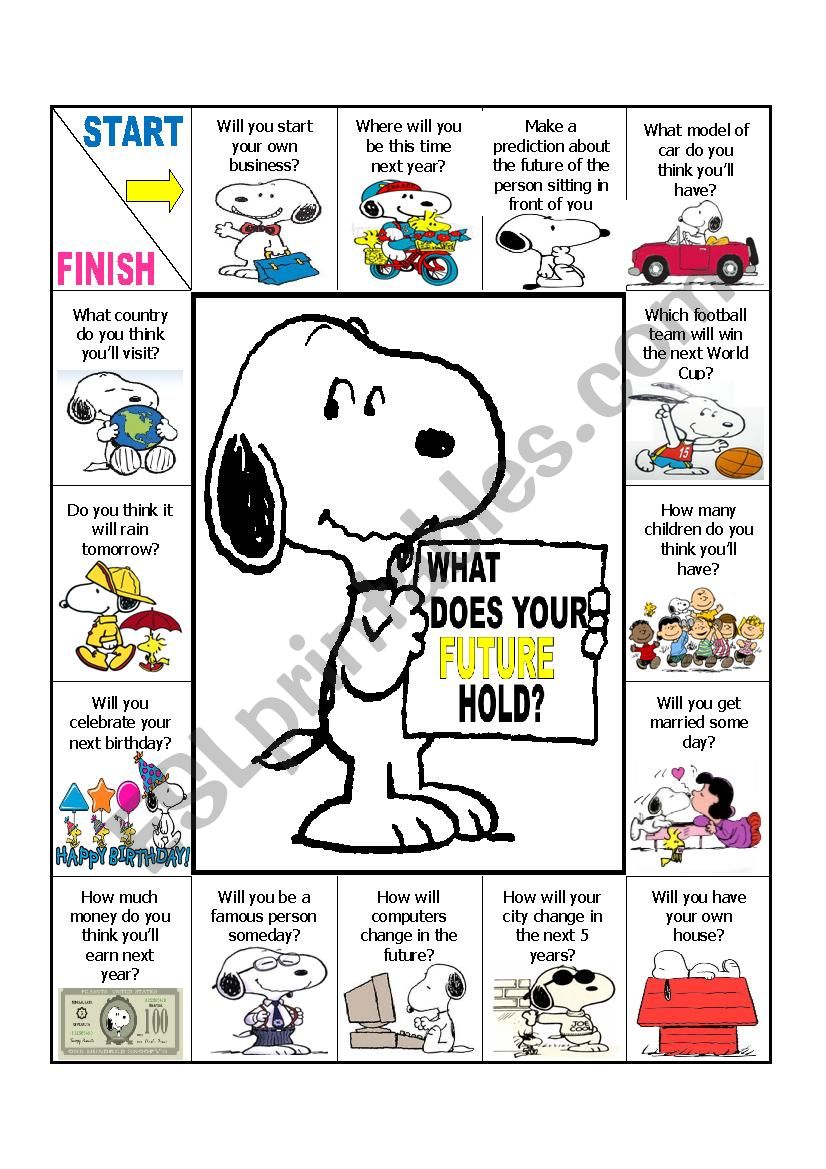 Board game - Will worksheet