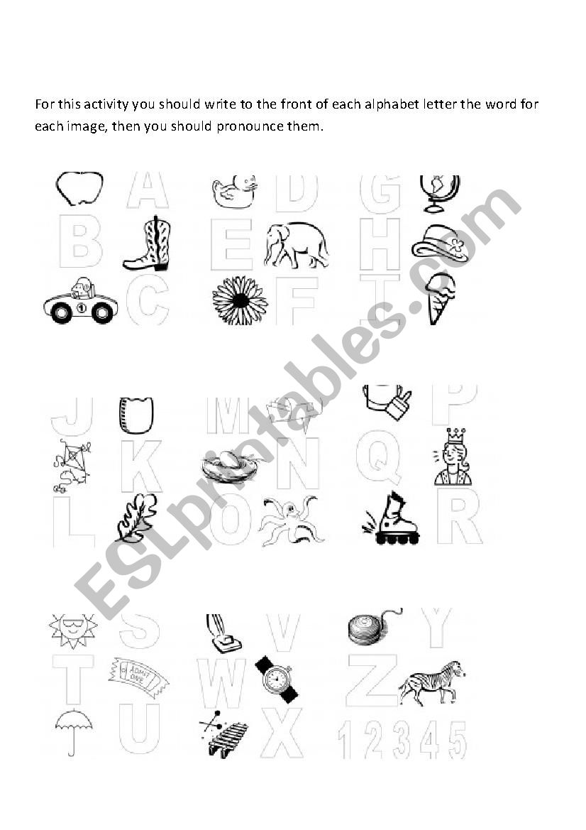 ABC worksheet