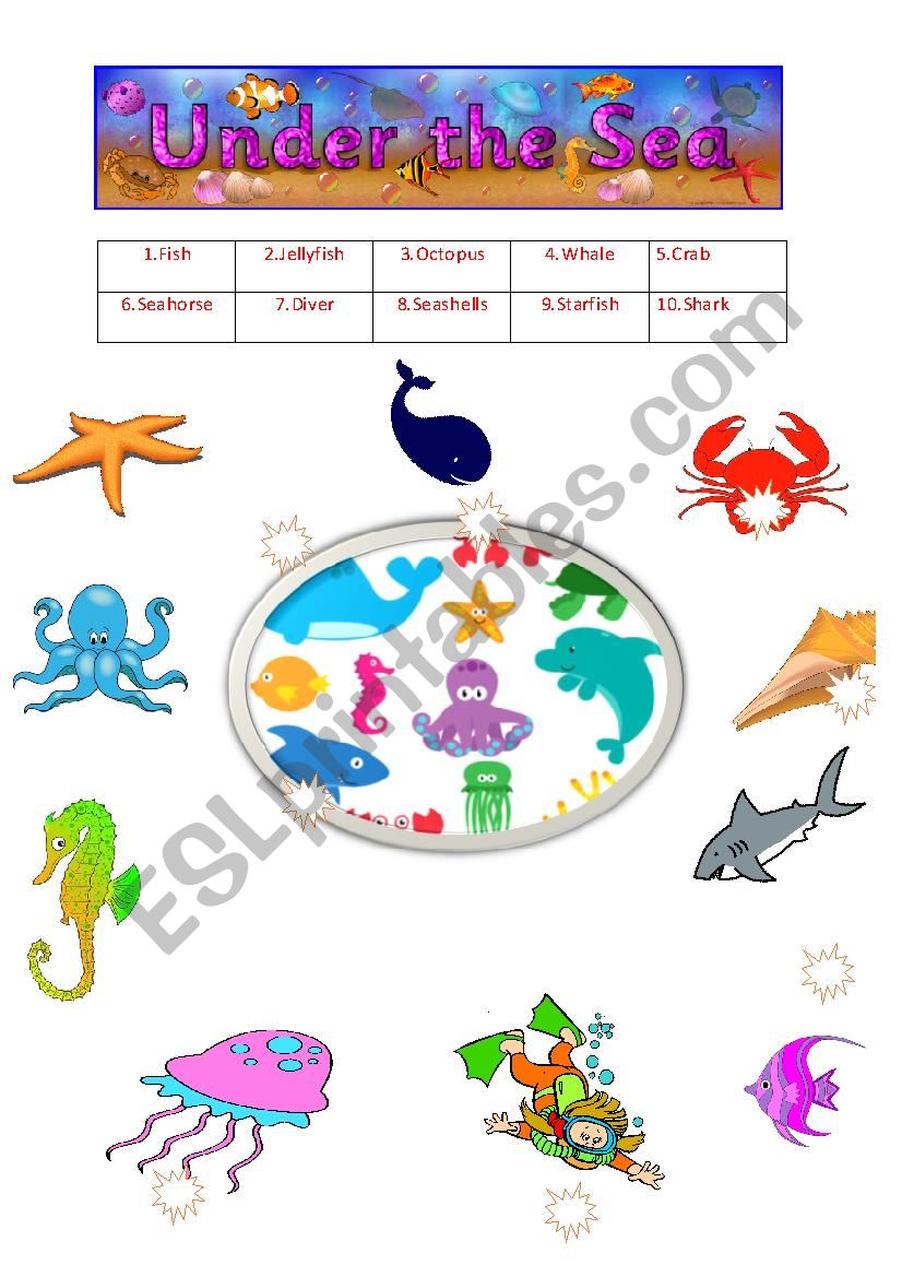 under the sea worksheet