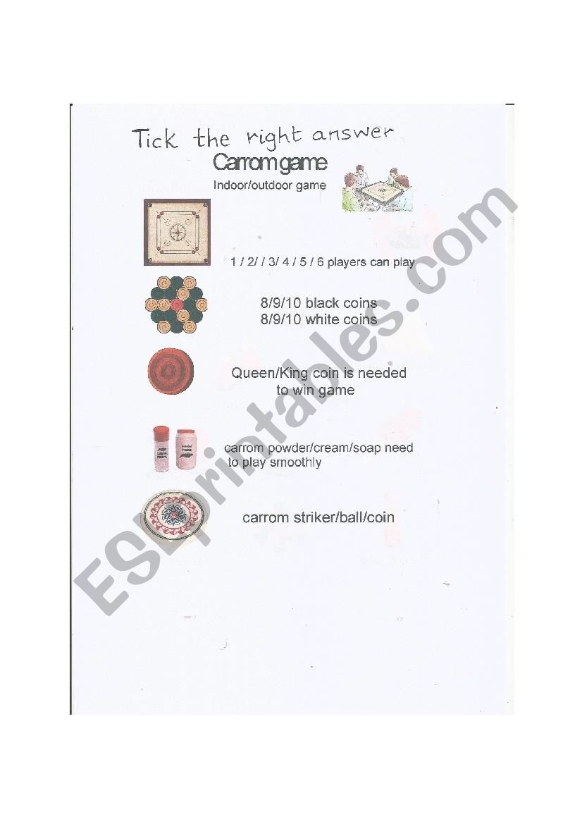sports worksheet