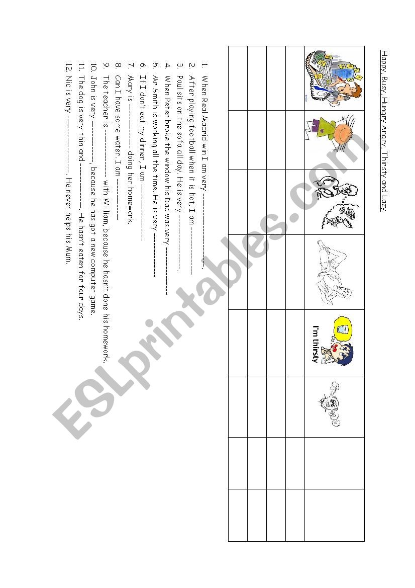 Adjectives worksheet