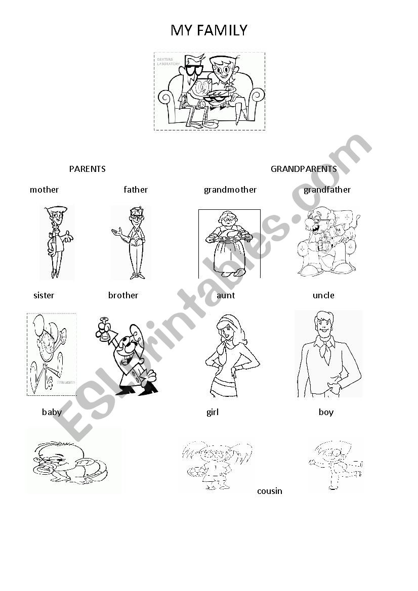 my family worksheet