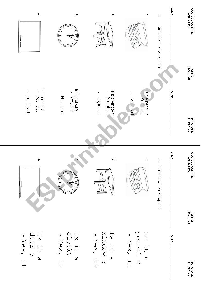 Is it...? worksheet