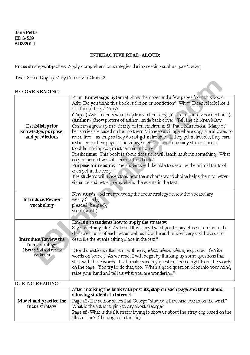 some dog worksheet
