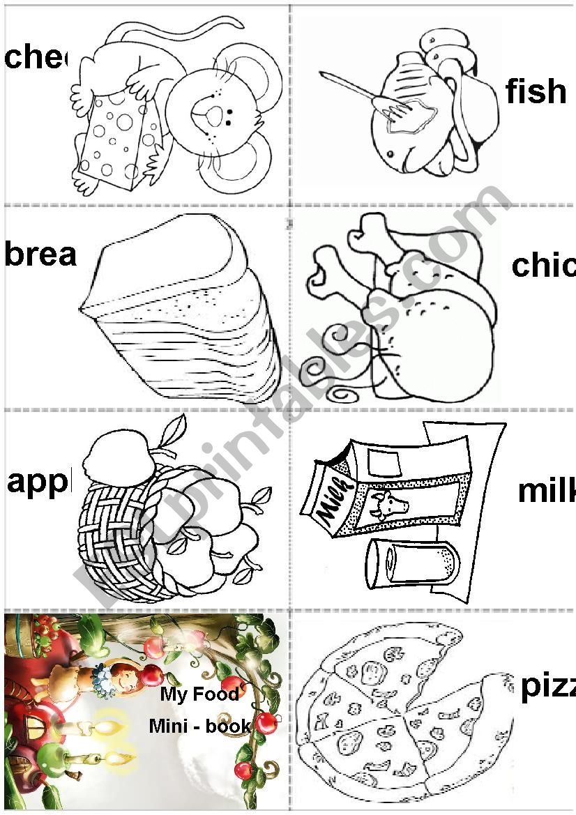 My Food - Mini book 2 worksheet